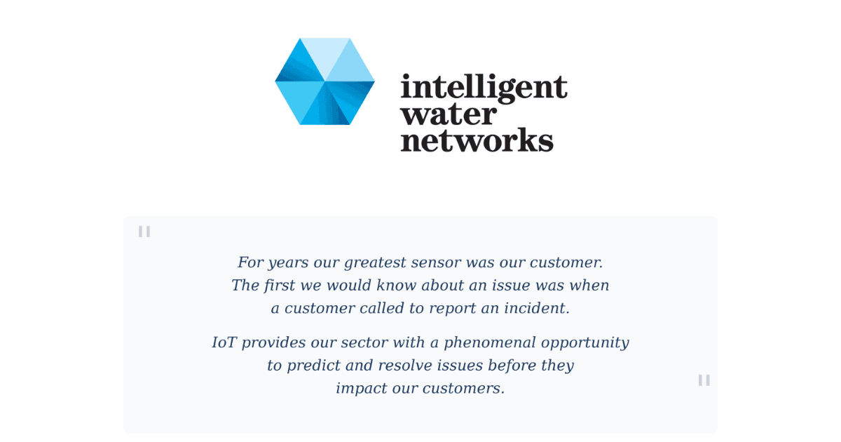 Intelligent Water Networks